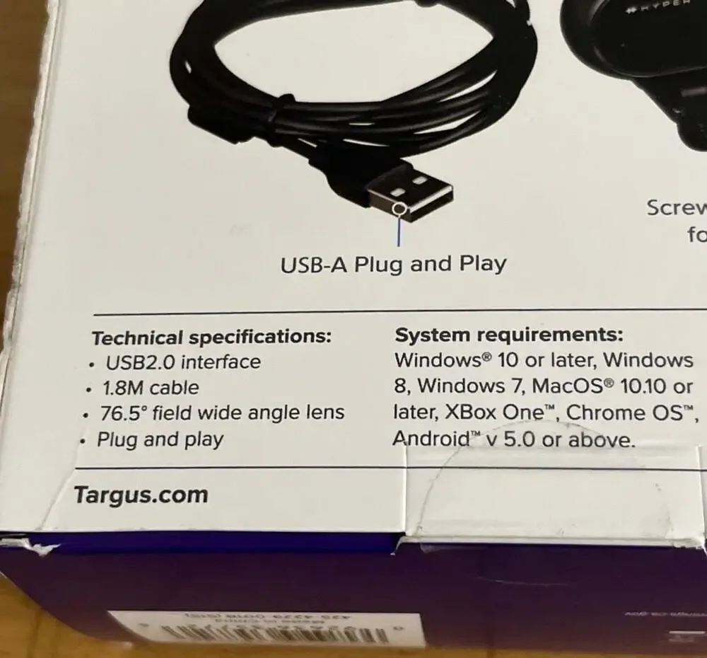 Targus hypercam 1080p